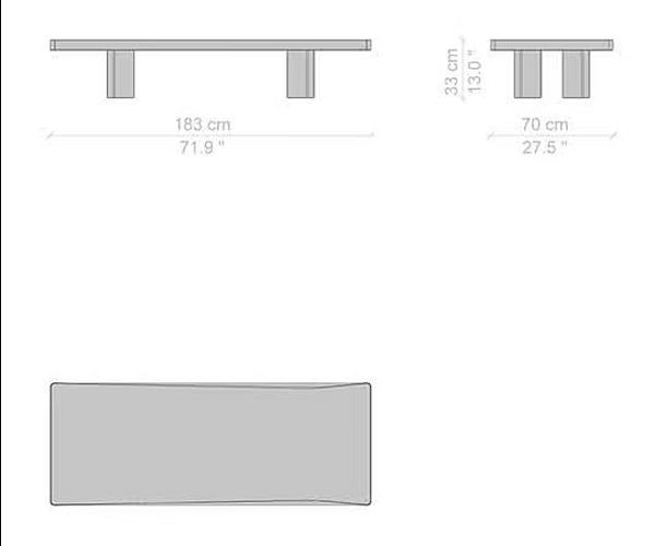 Tavolino da caffè basso in legno massello CASSINA Plana fabbrica CASSINA dall'Italia. Foto №2