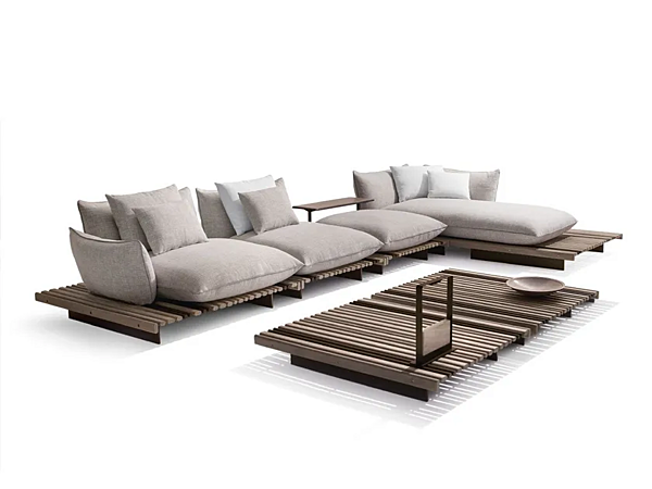 Divano angolare modulare da giardino in tessuto Apsara GIORGETTI fabbrica GIORGETTI dall'Italia. Foto №1
