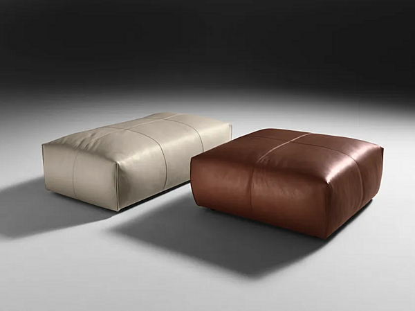 Pouf rettangolare in pelle Black Tie Cubo CUB120 fabbrica Black Tie dall'Italia. Foto №4