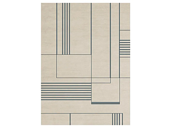 Tappeto rettangolare in seta di bambù con forme geometriche GIORGETTI Attitude