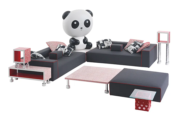 Lampada da terra in metacrilato Panda Lux Cappellini fabbrica Cappellini dall'Italia. Foto №2