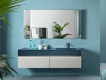 Mobile bagno modulare con apertura centrale in legno ARTELINEA Volumi AL 618
