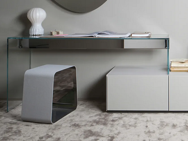 Scrivania da ufficio in vetro e acciaio inox Gallotti&Radice Multiple Air Desk 1 Up fabbrica Gallotti & Radice dall'Italia. Foto №3