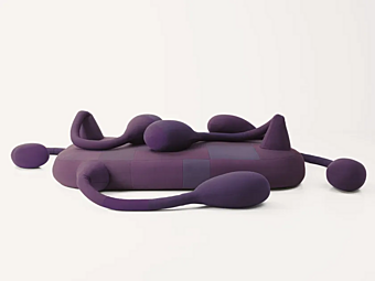 Pouf in feltro con rivestimento removibile Metamorfosi Zoide PAOLA LENTI M304A