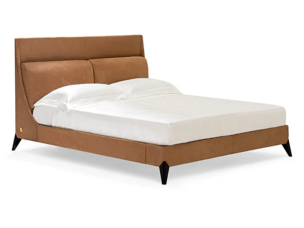 Letto matrimoniale con testata imbottita in nabuk FORMITALIA Futura fabbrica FORMITALIA dall'Italia. Foto №1