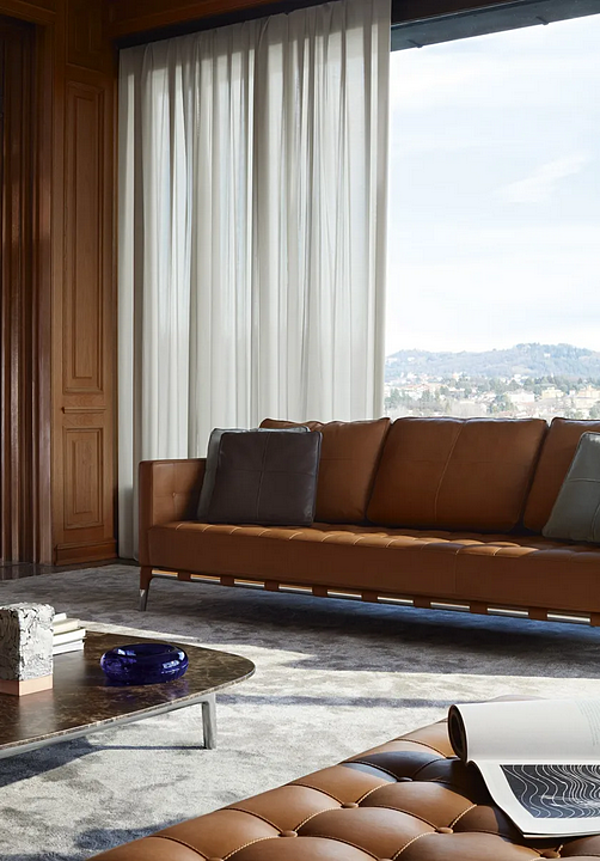 Divano in pelle trapuntata CASSINA PRIVE 241 fabbrica CASSINA dall'Italia. Foto №9