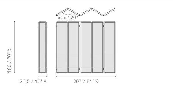 Schermo in tessuto Duo POLTRONA FRAU fabbrica POLTRONA FRAU dall'Italia. Foto №5