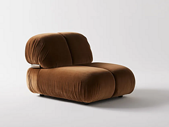 Poltrona in suede Bold Nube Italia N242001