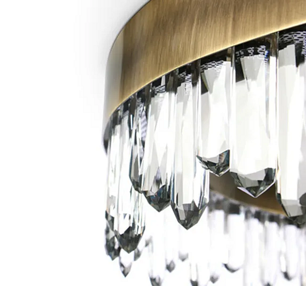Lampada da soffitto in ottone con cristalli collezione Naicca BRABBU fabbrica BRABBU dall'Italia. Foto №2