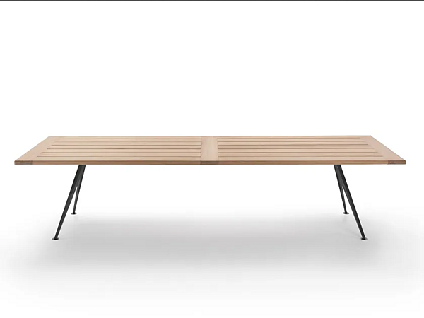 Tavolo rettangolare da giardino in iroko Zefiro FLEXFORM fabbrica FLEXFORM dall'Italia. Foto №1