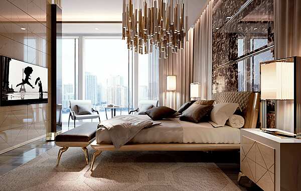 Letto matrimoniale con testata imbottita Bizzotto Italia Symphony fabbrica Bizzotto Italia dall'Italia. Foto №4