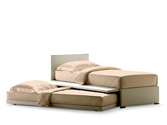 Letto singolo convertibile in tessuto Flou collezione Biss
