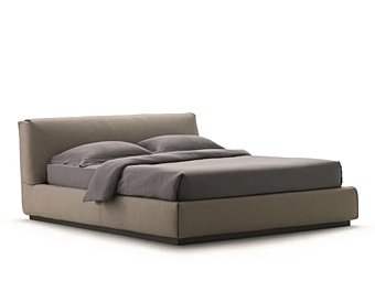 Letto matrimoniale con testiera imbottita Flou Gentleman