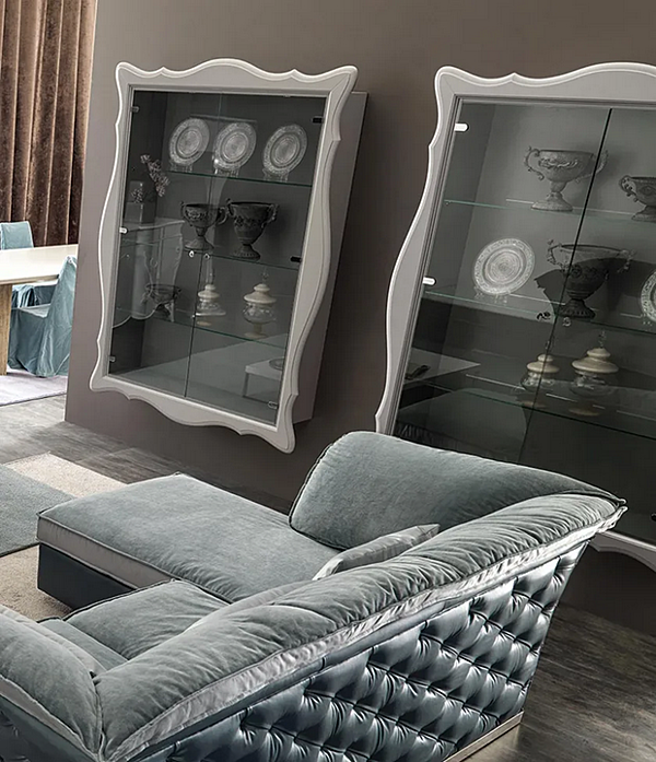 Vetrina in legno Slate con ante in vetro CORTEZARI Alice 532- G fabbrica CORTE ZARI dall'Italia. Foto №4