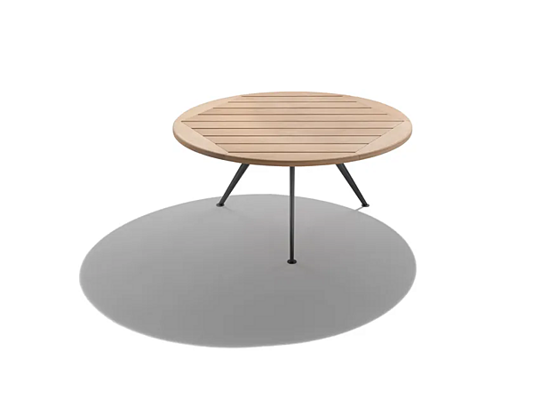Tavolo da giardino rotondo in iroko Zefiro FLEXFORM fabbrica FLEXFORM dall'Italia. Foto №4