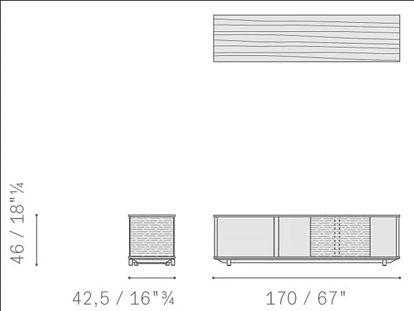 Credenza in tessuto tecnico POLTRONA FRAU collezione Lloyd Tex fabbrica POLTRONA FRAU dall'Italia. Foto №20