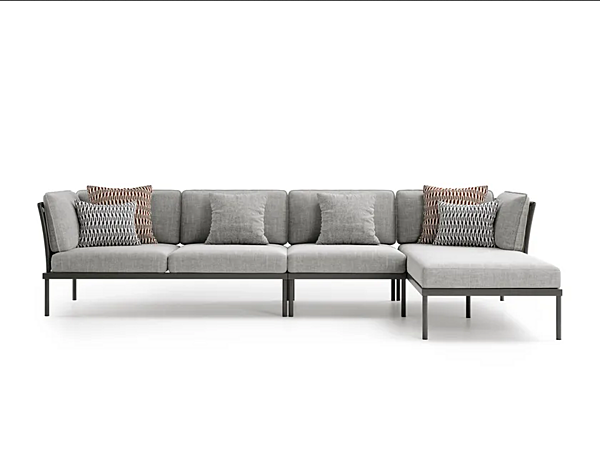 Divano modulare da giardino in tessuto con chaise longue Flash Atmosphera fabbrica ATMOSPHERA dall'Italia. Foto №1