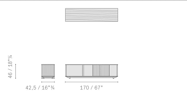 Mobile TV in legno di rovere POLTRONA FRAU collezione Lloyd fabbrica POLTRONA FRAU dall'Italia. Foto №7