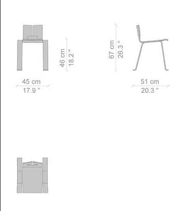 Sedia in rovere Ombra Tokyo CASSINA fabbrica CASSINA dall'Italia. Foto №4