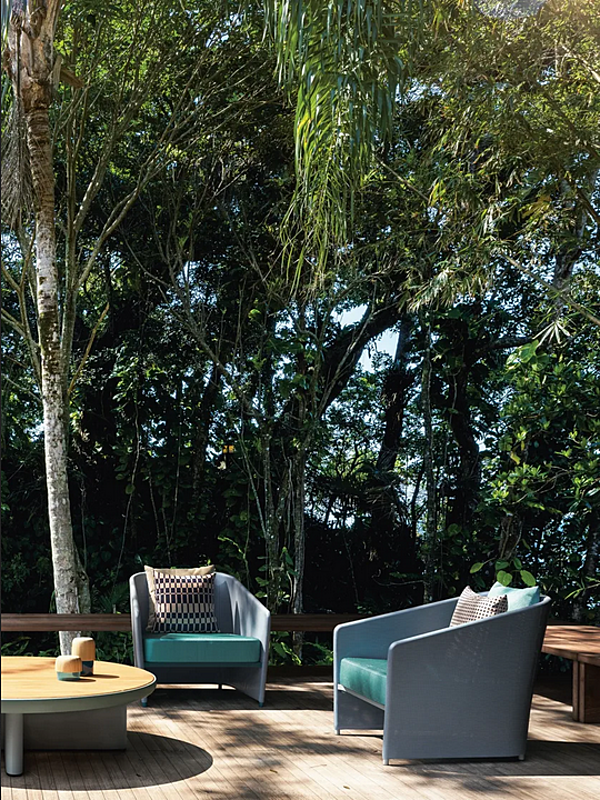 Poltrona da giardino con braccioli in tessuto imbottito KETTAL Bitta Lounge #7020045001 fabbrica KETTAL dall'Italia. Foto №4