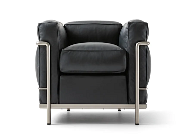 Poltrona con braccioli in tessuto CASSINA Fauteuil Grand Confort Petit Modèle D 002 fabbrica CASSINA dall'Italia. Foto №2