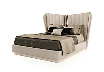 Letto matrimoniale con testata alta in tessuto Bizzotto Italia collezione Symphony