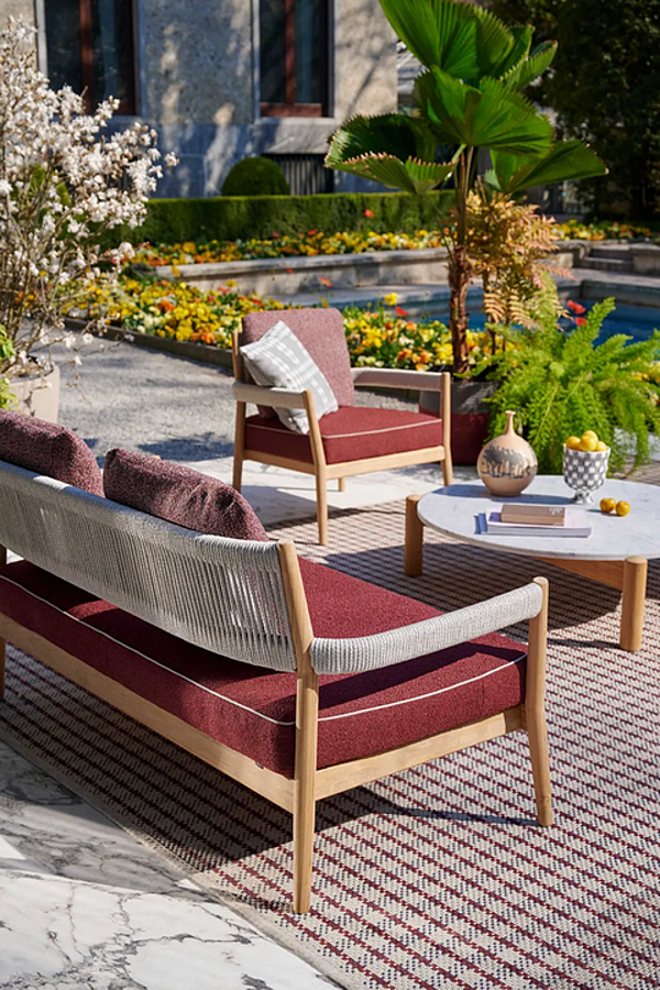 Divano a due posti in tessuto da giardino CASSINA Dine Out fabbrica CASSINA dall'Italia. Foto №6