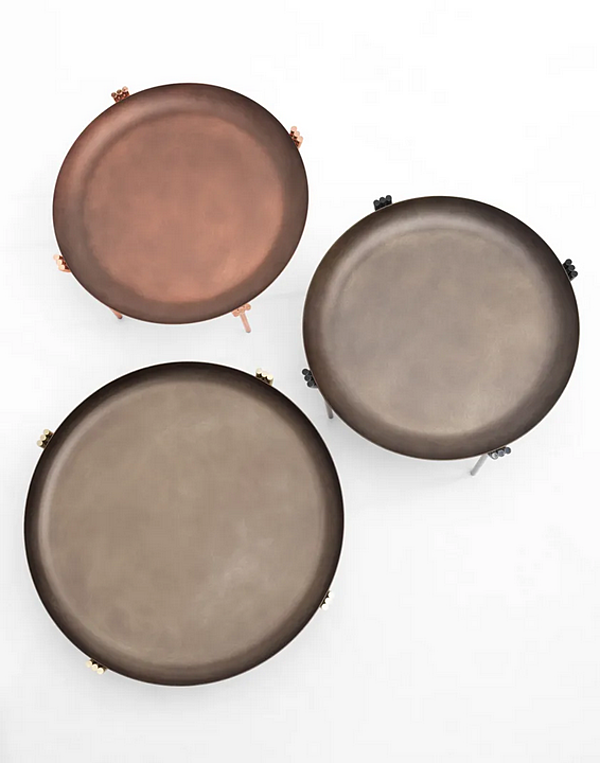 Tavolino da caffè rotondo in metallo con vassoio GEO Saba fabbrica SABA dall'Italia. Foto №2