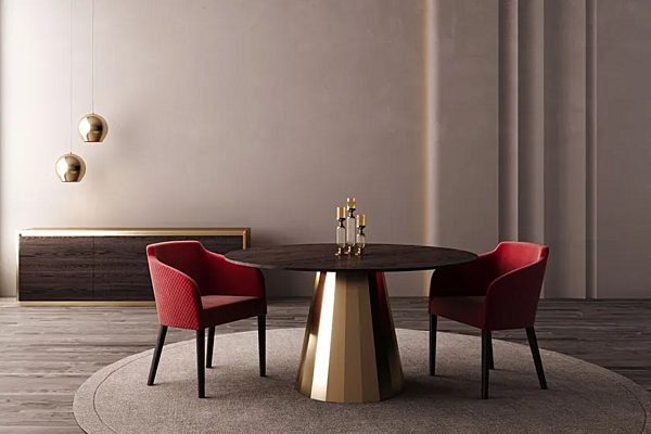 Tavolo rotondo in noce Swing CASA +39 SW0002 fabbrica ENCORE (by CASA +39) dall'Italia. Foto №2