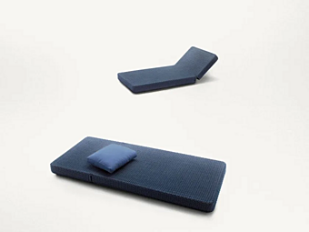 Лежак с мягкой спинкой из ткани PAOLA LENTI DAYDREAM B84A