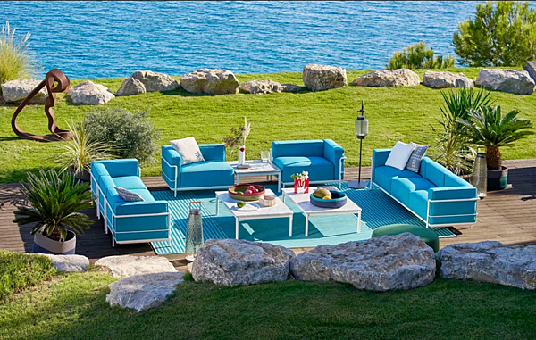 Poltrona angolare in tessuto da giardino con copertura removibile CASSINA Grand Confort Outdoor fabbrica CASSINA dall'Italia. Foto №5