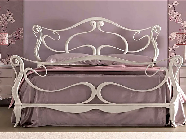 Letto matrimoniale con testiera imbottita in tessuto CORTEZARI DAVON fabbrica CORTE ZARI dall'Italia. Foto №1