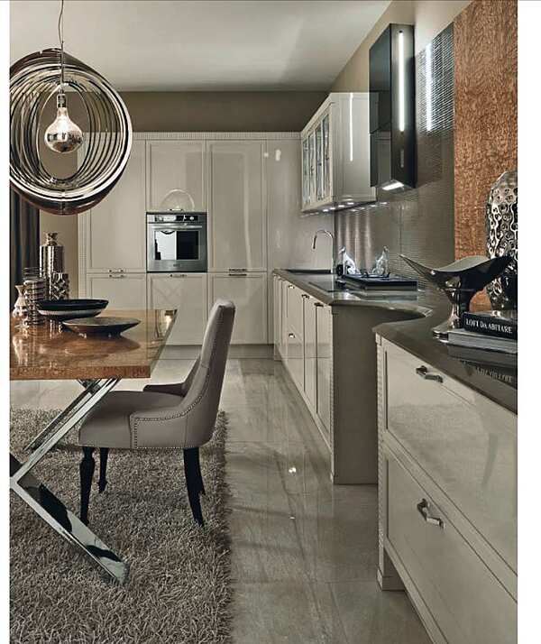 Cucina lineare lussuosa in legno ASTER CUCINE Luxury Glam fabbrica Aster Cucine dall'Italia. Foto №3