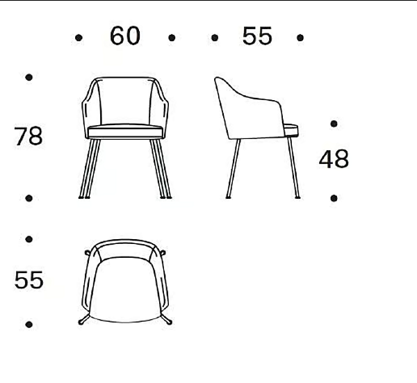 Poltrona imbottita con braccioli in tessuto Isabelle Saba fabbrica SABA dall'Italia. Foto №4