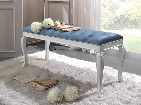 Panchina in legno imbottita con schienale trapuntato CASA +39 PRESTIGE 319 fabbrica CASA +39 dall'Italia. Foto №1
