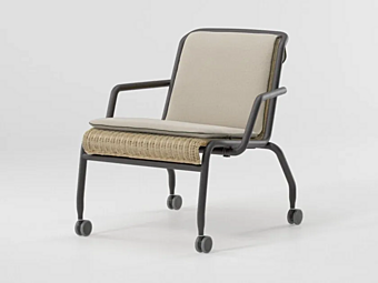 Poltrona in rattan e alluminio con ruote KETTAL SALINA KSB200400