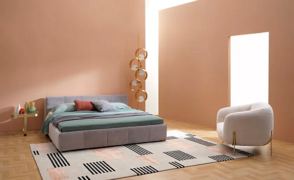 Letto matrimoniale con contenitore in tessuto Saba Pixel Box fabbrica SABA dall'Italia. Foto №2