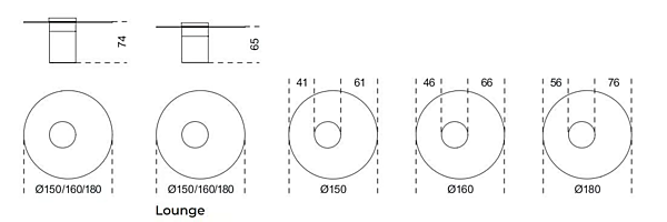 Tavolino laterale in vetro temperato e ottone Haumea Gallotti&Radice fabbrica Gallotti & Radice dall'Italia. Foto №4