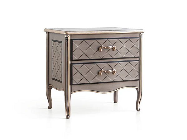 Tavolino da notte rettangolare in legno con cassetti Savio Firmino 3692 3692COM fabbrica SAVIO FIRMINO dall'Italia. Foto №1