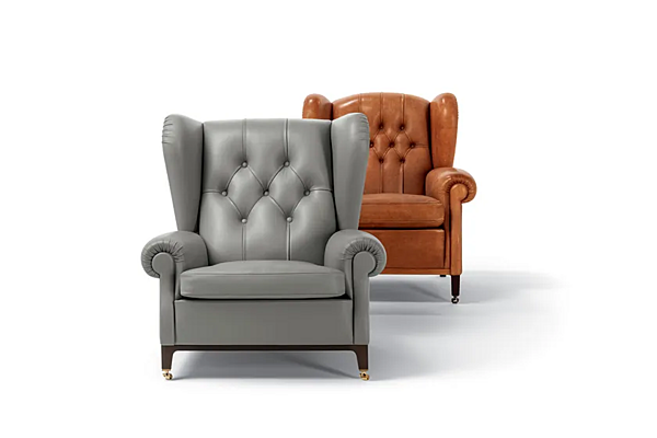 Poltrona in pelle trapuntata con braccioli 2019 POLTRONA FRAU fabbrica POLTRONA FRAU dall'Italia. Foto №12