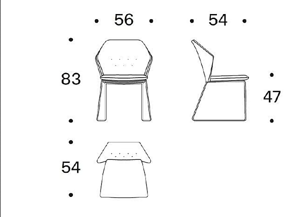 Poltrona con base a slitta in tessuto imbottito Saba New York fabbrica SABA dall'Italia. Foto №8