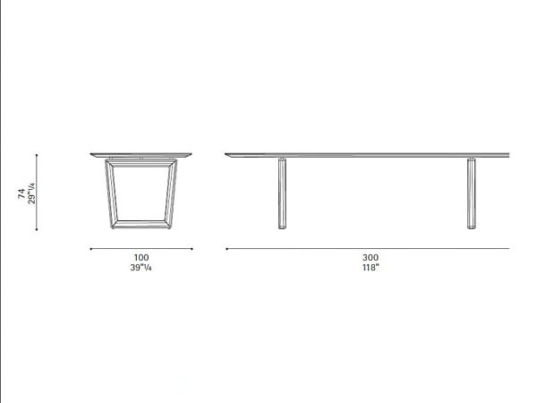 Tavolo rettangolare in legno massello Bolero POLTRONA FRAU fabbrica POLTRONA FRAU dall'Italia. Foto №12