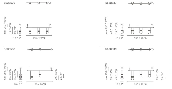 Lampada a sospensione in metallo e vetro POLTRONA FRAU XI fabbrica POLTRONA FRAU dall'Italia. Foto №7