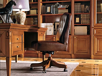 Poltrona girevole in pelle con ruote Incontri Martini Interiors Poltrona girevole in pelle con ruote Incontri Martini Interiors fabbrica MARTINI INTERIORS dall'Italia
