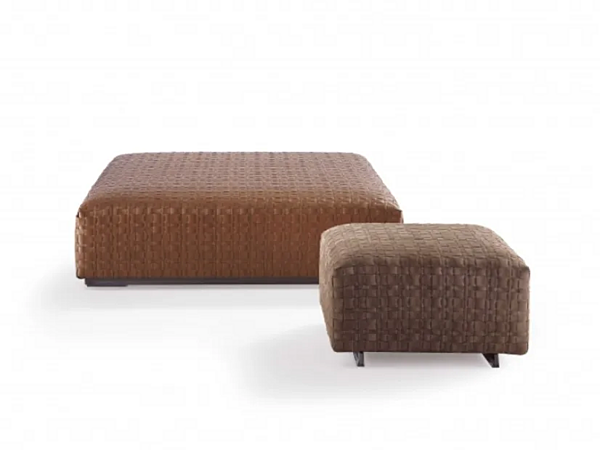 Pouf in pelle imbottita FLEXFORM Bangkok fabbrica FLEXFORM dall'Italia. Foto №1
