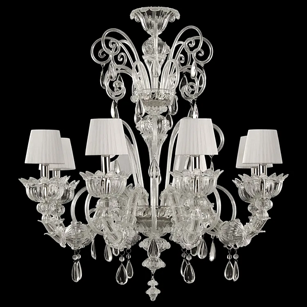 Lampadario in vetro di Murano con cristalli Montecristo MULTIFORME SRP0545-8-C fabbrica MULTIFORME dall'Italia. Foto №2