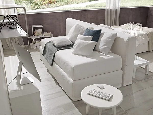 Letto contenitore con testata imbottita Wonder Duomo Design fabbrica Duomo Design dall'Italia. Foto №2