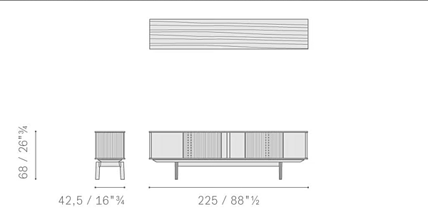 Mobile TV in legno di rovere POLTRONA FRAU collezione Lloyd fabbrica POLTRONA FRAU dall'Italia. Foto №10
