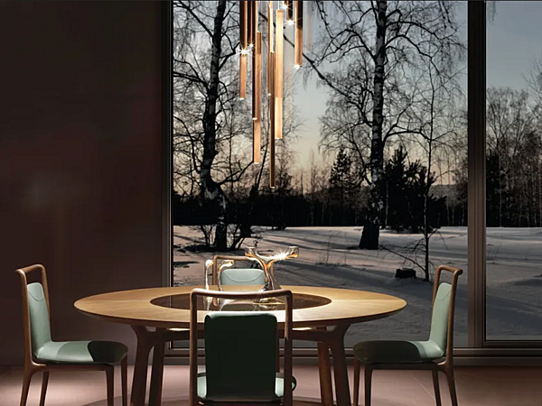 Lampada a sospensione in noce LED Leaf GIORGETTI fabbrica GIORGETTI dall'Italia. Foto №5