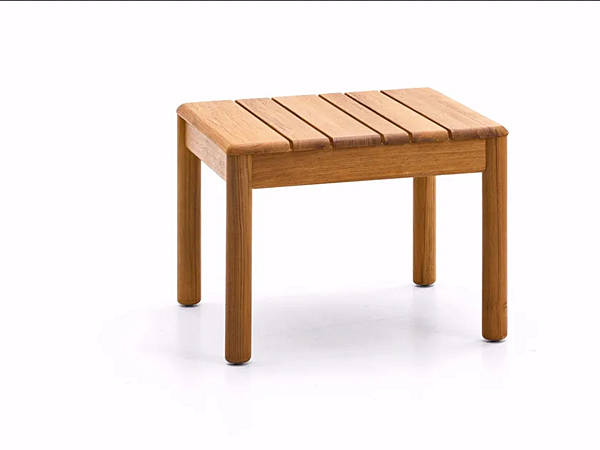 Tavolino laterale quadrato in teak VARASCHIN Barcode 2185, 2186 fabbrica VARASCHIN dall'Italia. Foto №1